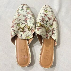 Zigi Artisan Floral Snake Embossed Horsebit Loafer Mules 8.5 | Chic Slip-On